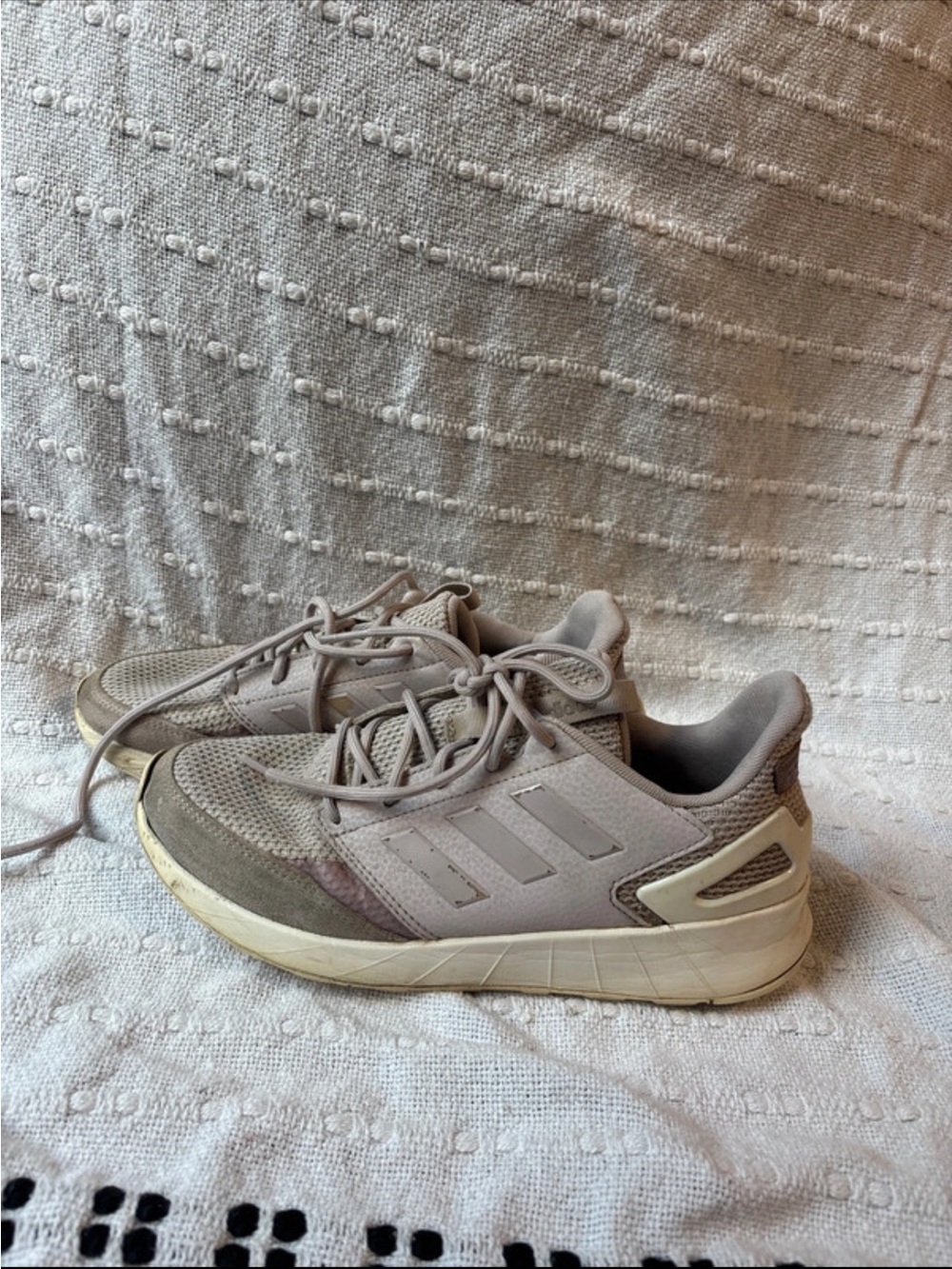 adidas Womens Taupe and Cream Casual Sneakers